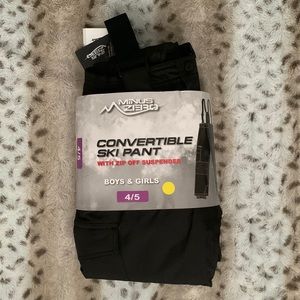Kids Minus Zero Black Snowpant Size 4/5 New With Tags
